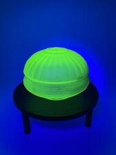 Vintage Green Frosted Uranium Glass Light Shade picture