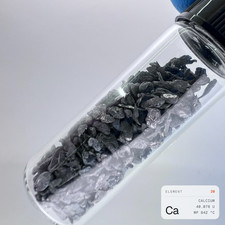 Calcium Metal Sample in 1 Dram Glass Vial – Element Collection Specimen picture