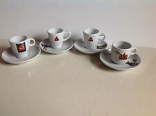 4 Vintage Delta Espresso Coffee Cups and Saucers Portuguese picture