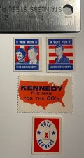 Group of 4 John F. Kennedy campaign stamps 1960  *FREE SHIPPING* picture