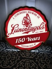 LEINENKUGEL'S LED BEER BAR SIGN LIGHT 150 YEARS New Box 22” WI Logo Rare Vtg picture