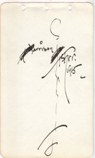 Cosmopolitan Artist Harrison Fisher Signed 3x5 Autograph Page Cover Art Un Cut picture