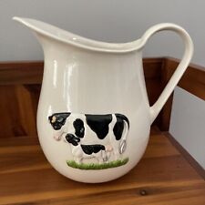 Ceramic Alberta’s Molds 3D COW PITCHER 1987 8.5” picture