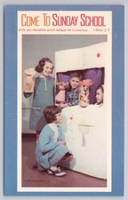 Postcard Come To SUNDAY SCHOOL 1967 Abingdon  picture