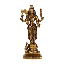 Brass Lord Murugan Kartikeya Idol Kumaraswamy Swaminatha Skanda Statue 8 Inch picture