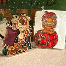 Vintage Garfield Halloween Suncatcher Candles New Old Stock  HTF Rare picture