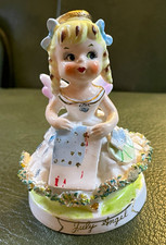 Vintage 1950s July Birthday Angel  – Water Lily & Summer Scroll – (READ) picture