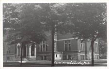 D15/ Coldwater Michigan Mi Real Photo RPPC Postcard 1952 Court House Building picture