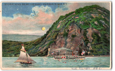 Early 1900's Postcard, Ferry Boat, Sail Boat, Hudson River, New York picture