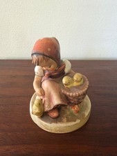 Vintage Goebel M.I. Hummel Chick Girl Basket Chicks 4” W Germany Figurine picture