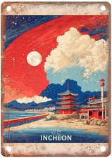 Vintage Incheon South Korea Retro Look Travel Poster Metal Sign T3451 picture