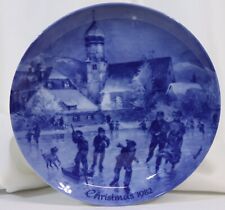 Vtg Berlin Design Plate Blue China Christmas Eve in Wasserburg 1982 West Germany picture