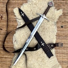 The Accolade Sword of Knights Templar Handmade Collectible Sword Wall Décor picture