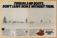 Timberland Boots Nome Alaska Dogsled - 2 Page Vintage Print Ads Poster 1987 picture