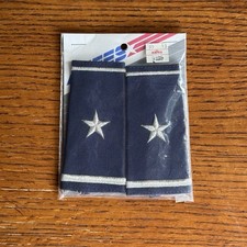 USAF Brigadier General 1 Star Dress Blue Shoulder Epaulets Insignia New picture