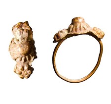 Ancient Crusader Jerusalem Flower Ring c1200AD Genuine Artifact Antiquity wCOA picture