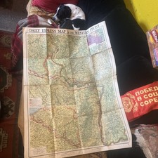 Rare Original 1939 Daily Express Western Front Military Map Maginot picture
