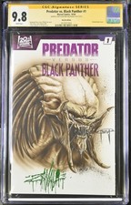 Predator Versus Black Panther #1 CGC 9.8 SS Martin Zavala Original Art Sketch picture