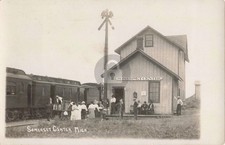 Railroad Station, Somerset Center MI Michigan RPPC Photo Postcard COPY picture