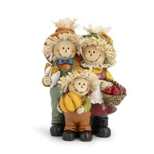 Hodao Fall Scarecrow Family Figurine, Autumn Harvest Thanksgiving Decor picture