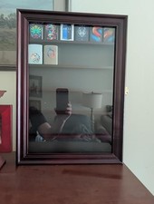 36 Lighter Display Case with Solid Pine, Finish Shadow Box for Zippo, Military, picture