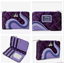 EXCLUSIVE Loungefly Disney Little Mermaid Ursula Velvet Quilted Wallet Purse NWT picture