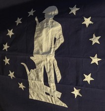 Minuteman World War II World War 2 WW2 Original Bond Flag 3' X 5' Bulldog USA  picture
