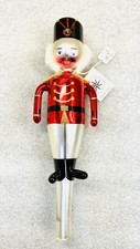 Vintage Christopher Radko Nutcracker Finial Tree Topper Glass 96-096-0 Italy Box picture