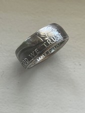 IN GOD WE TRUST  - Franklin Half Dollar Ring. 90% Silver. U Pick Size & Year picture