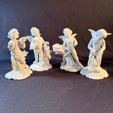 Vintage Dresden Original Germany Porcelain Cherub Figurines The Four Seasons Set picture