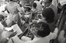 The American actress Liz Taylor watching Rome Olympics competition- Old Photo picture