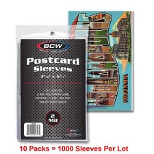 1000 BCW Archival Soft Postcard Poly Sleeves - Acid Free Polypropylene Holders picture