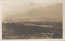 RPPC Vintage Postcard OJAI VALLEY Calif-81 EKC Aerial View of Valley c.1939-1950 picture