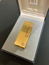  Dunhill Rolla  Gaslighter  Logo Gold Tone Vintage Wiyh Box Warranty Card picture