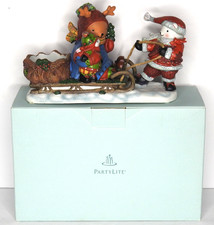 PartyLite Snow Days Sledding Tealight Candle Holder Christmas Sleigh P90405 picture