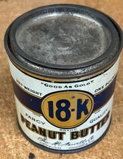 RARE Vintage 18-K Peanut Butter tin 1 lb Geo R Newell Minneapolis MN 1920s-30s picture