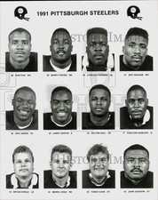 1991 Press Photo Pittsburgh Steelers football head shots - srs02788 picture