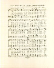 HAVERFORD COLLEGE Vtg Song Sheet c1906 It's a Right Little, Tight Little College picture