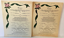 2 VTG Greenbrier dinner menu White Sulphur Springs WV 1973 Allegheny resort picture