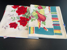 FABULOUS LOT OF *2* VINTAGE WILENDUR TABLECLOTHS WITH TAGS-PRE 1958 picture