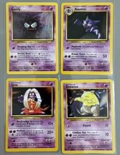 VINTAGE Lot of 6 - 1999 Pokemon Base Set - Haunter Jynx Drowzee Gastly picture