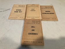 4 Vintage US Army Field Manuals 1945-1953 Rocket Launchers Drill Guard Clothing picture