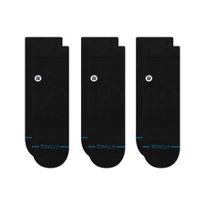 Stance Icon Quarter Socks [3 Pack] Large Black picture