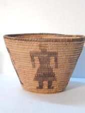 ANTIQUE FIGURAL PIMA INDIAN BASKET ARIZONA - 1890s - NICE FORM + NICE CONDITION picture