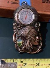 Sisters, Oregon City Souvenir Thermometer w/ Native American Head Design picture