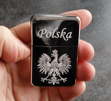 Polish Eagle Engraved Lighter, Personalised Poland Gift, Premium Brass picture