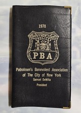 1978 NYC Patrolmen's Benevolent Association Bankbook / Checkbook Cover / Vintage picture