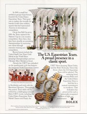 Rolex 1992 Original Print Ad U.S. Equestrian Team Oyster Perpetual picture