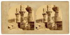EGYPT STEREOVIEW - Philae - Osiride Pillars - Francis Frith 1860s picture