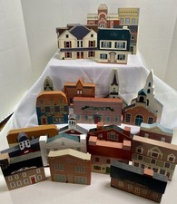 Vtg The Cat's Meow 1980's & 1990's Mixed Lot of 25 Buildings Signed Faline picture